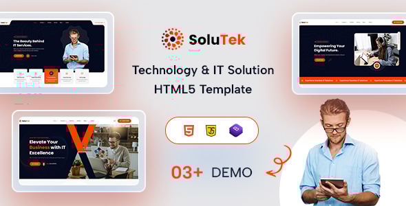 Solutek — HTML5-шаблон для IT-технологий и современного бизнеса