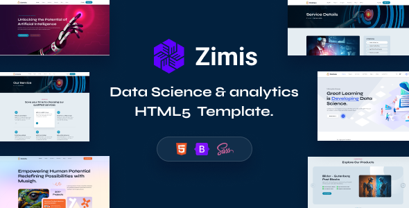 Zimis — HTML5-шаблон для проектов в сфере Data Science и аналитики