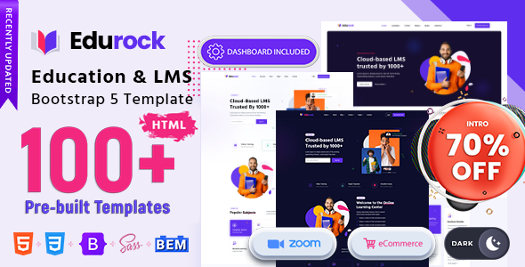 Edurock — HTML-шаблон для LMS и онлайн-образования