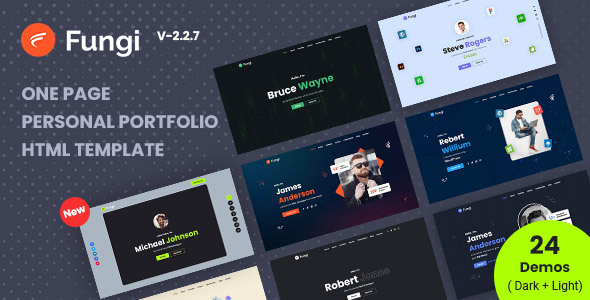 Fungi — HTML-шаблон для профессионального портфолио