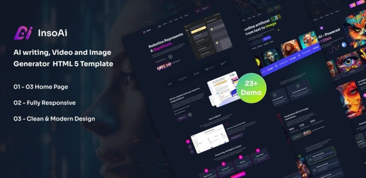 InsoAi — Готовый UI Kit для AI-сервисов на HTML5