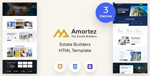 Amortez — HTML-шаблон для группы агентств недвижимости