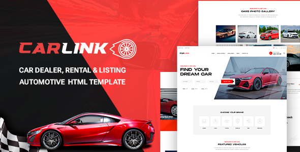 Carlink — высокопроизводительный HTML-шаблон для автомобильного бизнеса