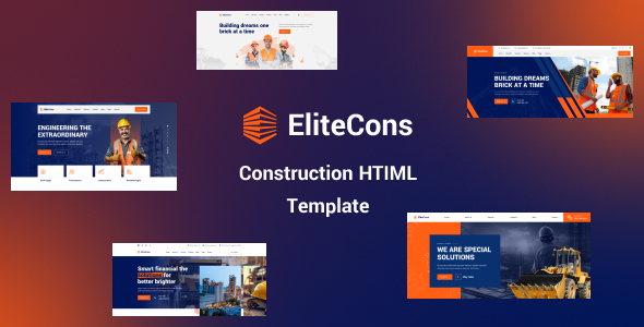 Elitecons — профессиональное HTML-шаблон для строительного и инженерного бизнеса