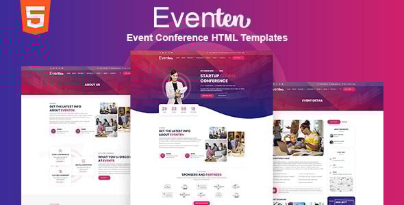 Eventen — HTML-шаблон для конференций