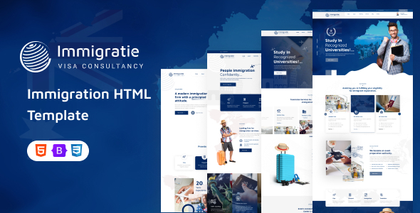 Immigratie — HTML шаблон для сайтов иммиграции и визового консалтинга