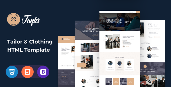 Tayler — HTML-шаблон для цифровой витрины ателье и модных домов
