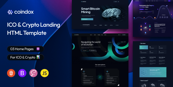 Coindox — HTML-шаблон для запуска ICO и криптопроектов