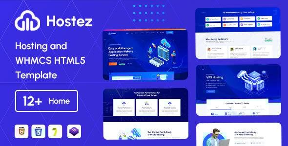 Hostez — HTML5-шаблон для хостинга и интеграции с WHMCS