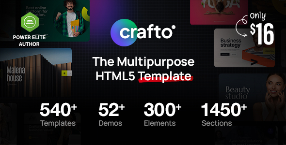 Crafto — универсальный HTML5-шаблон для высокотехнологичной разработки