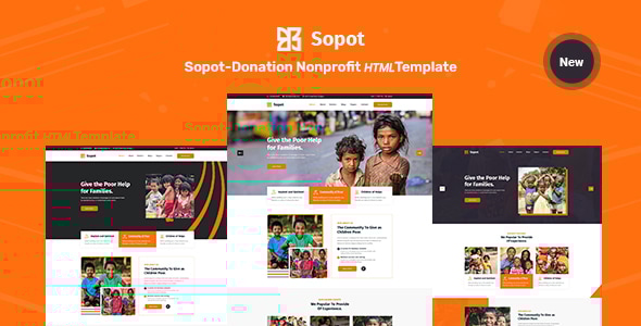 Sopot — HTML5 шаблон для благотворительных сайтов