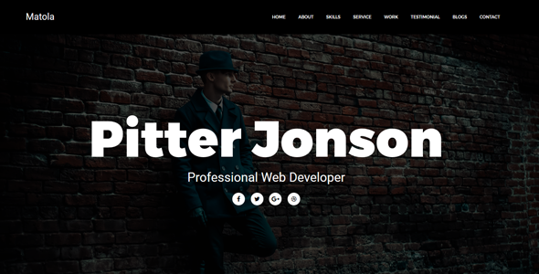 Matola — HTML-шаблон для создания профессионального резюме