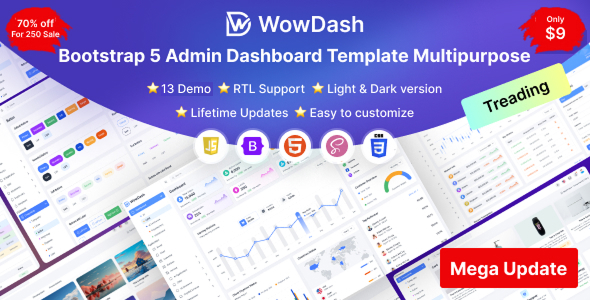 WowDash — шаблон админ-панели для современных веб-интерфейсов