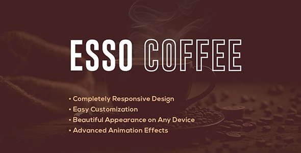 ESSO Coffee Shop Slider — Профессиональный HTML-слайдер для кофеен