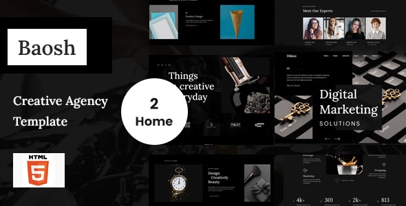Baosh — адаптивный HTML5 шаблон для digital-агентств