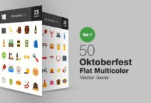 50 mnogocvetnyh svg ikonok oktoberfesta