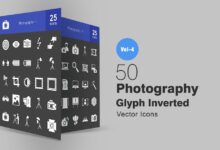 50 perevernutyh svg znachkov s izobrazheniem glifa fotografij