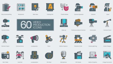 60 svg ikonok videoproizvodstva